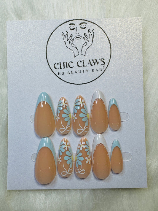 Blue French Floral Set