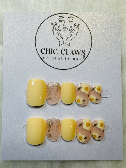 Sunshine Yellow Floral Set