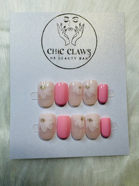 Soft Pink Floral Set